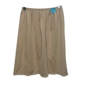 Vanity Fair Slip Skirt Anti Static Small Beige New 20"
